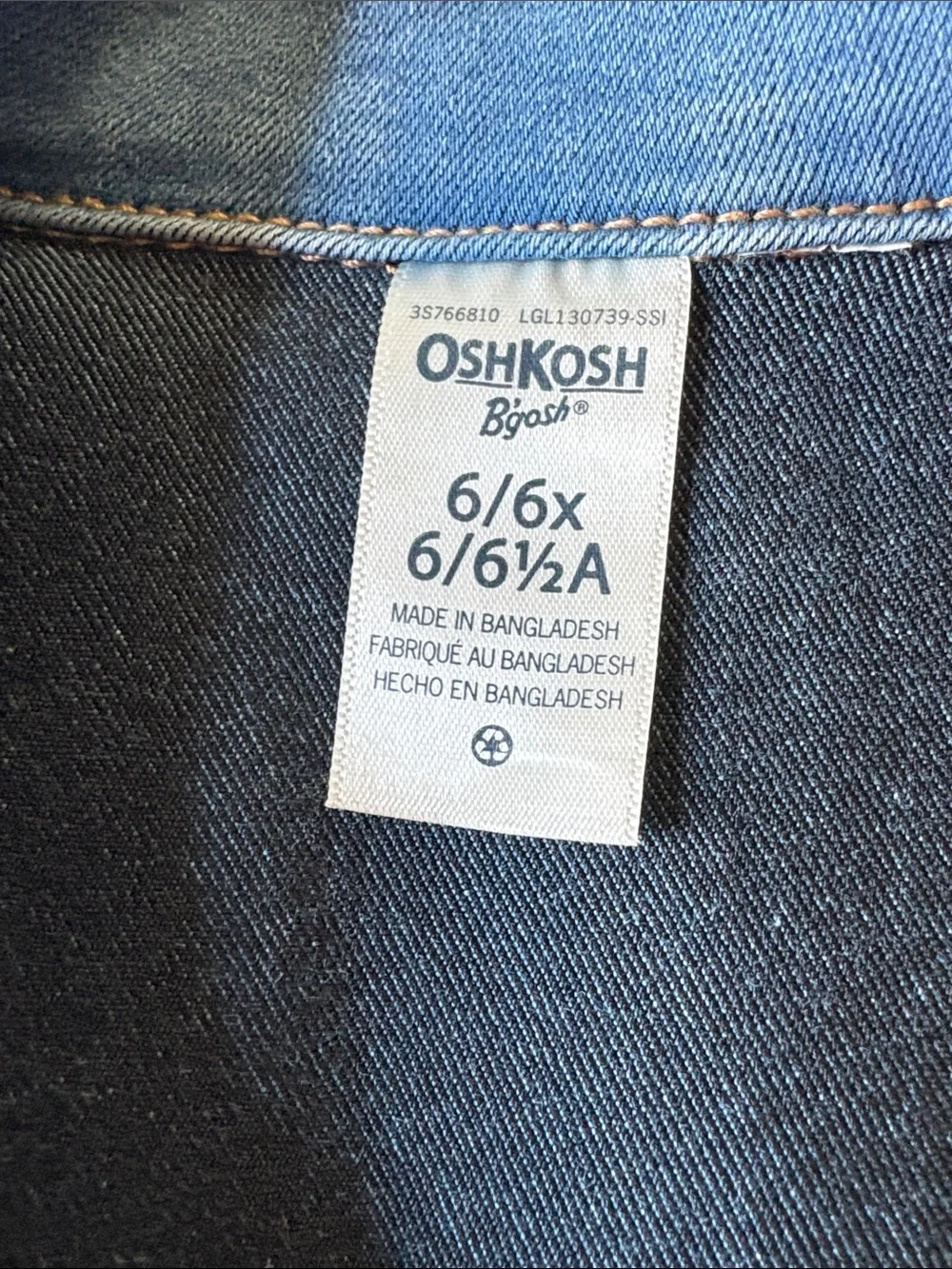 OshKosh B'gosh Dark Blue Denim Garment